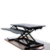 Sit Stand Workstation Standing Desk Converter With Dual Monitor Mount Combo Ergonomic Height Adjustable Tabletop Desk 